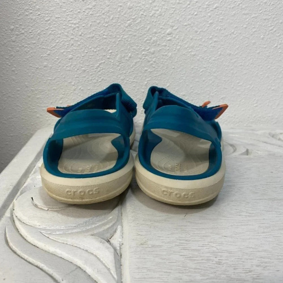 Crocs Swiftwater Expedition Strap Women's Sporty Blue Orange Sandals Size 6 - Picture 6 of 6